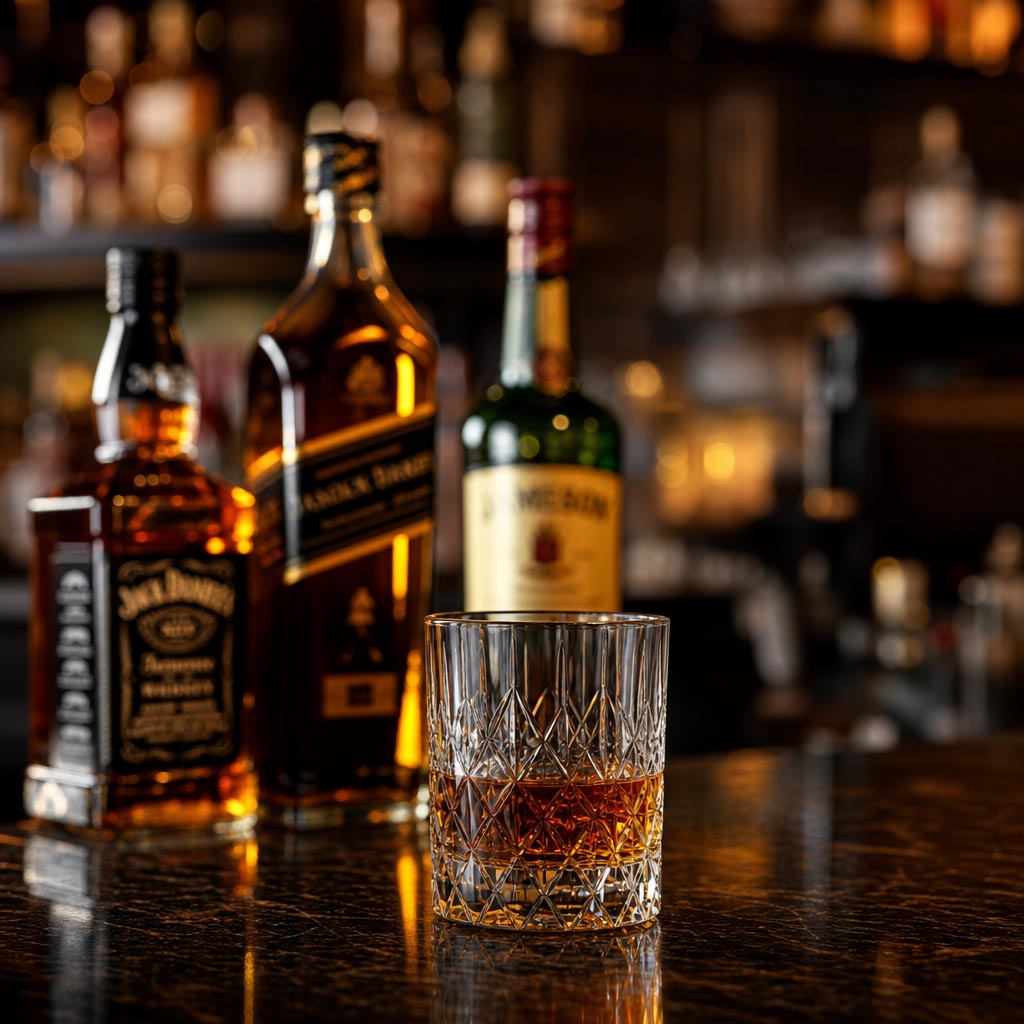 Whisky: Jack Daniels, Black label, Jameson