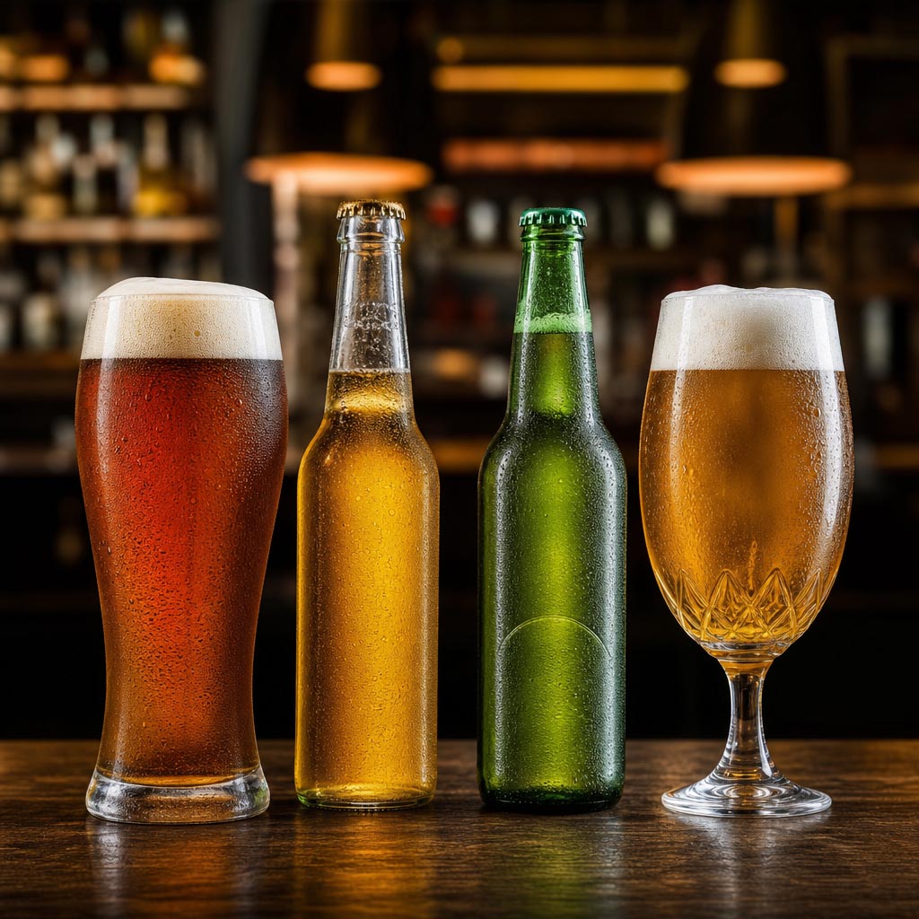 Tercio cruzcampo reserva, desperado, heineken, alhambra 1925